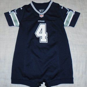 Nike Dak Prescott Dallas Cowboys Infant Romper Game Jersey Size 12 M